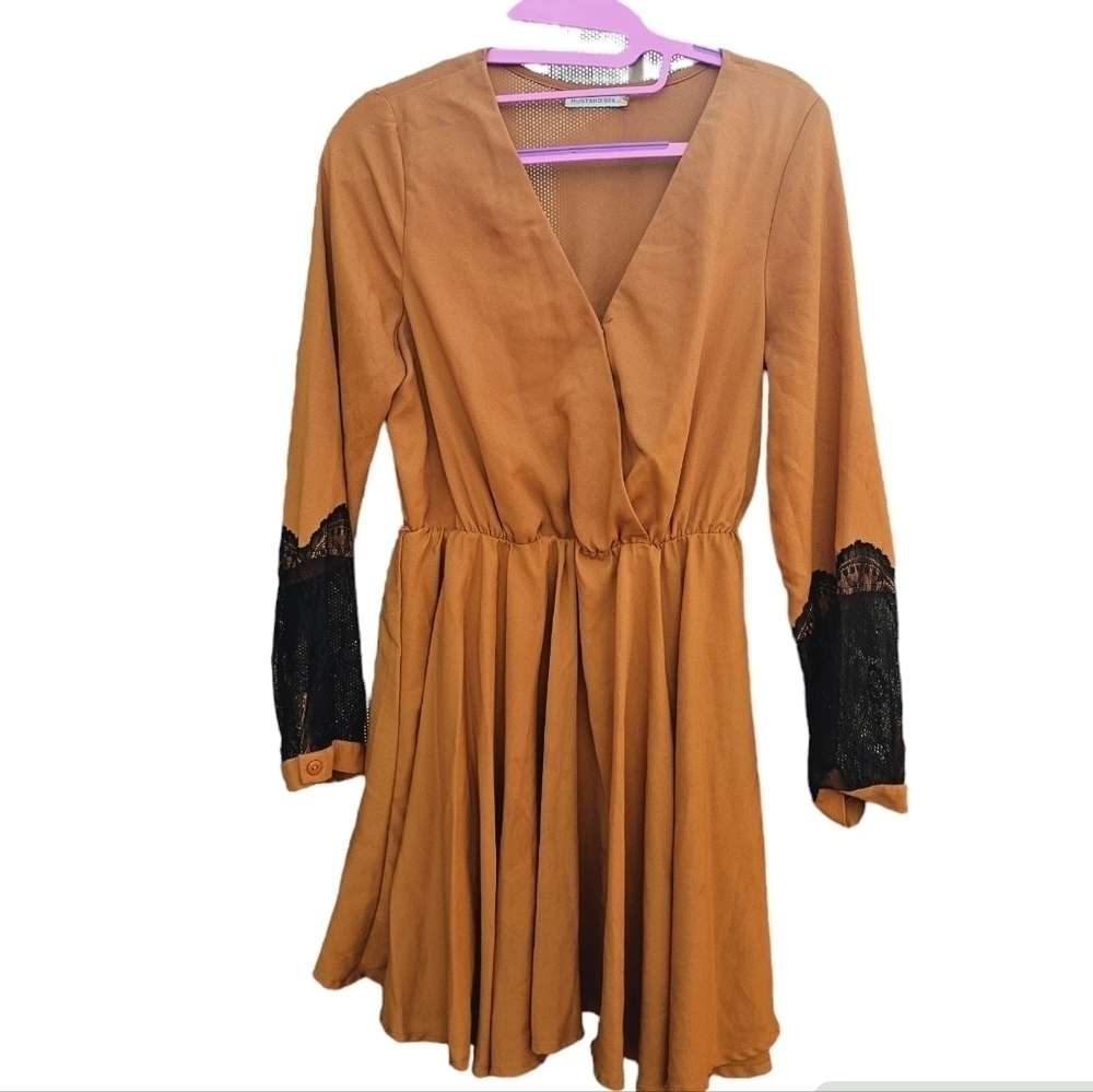 Mustard Seed Boho V neck Mini Dress size medium